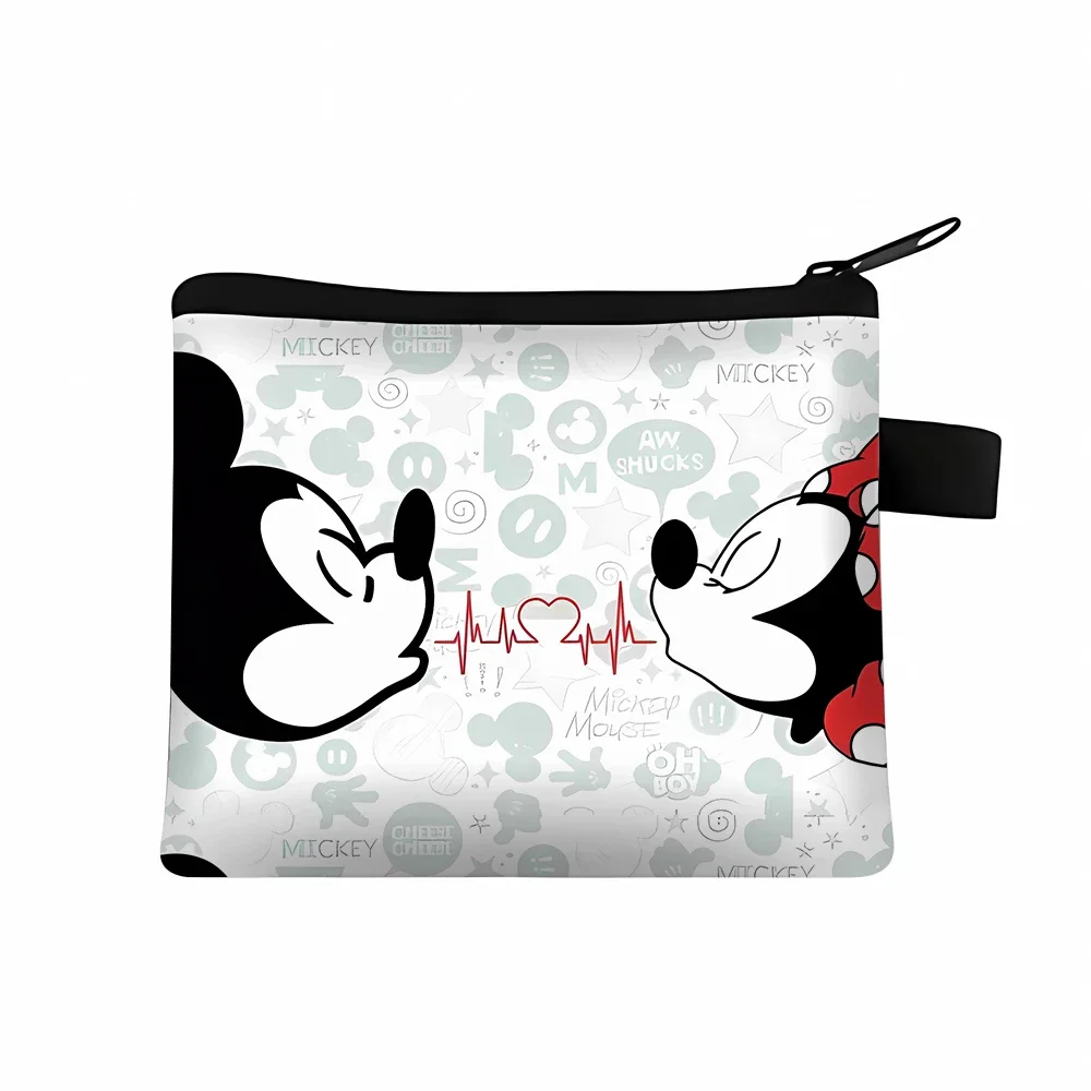 Disney Mickey Mouse Coin Purse Cute Gift Bag Children Kawaii Wallet Anime Minnie Purse Zipper Mini Storage Bag Birthday Gifts