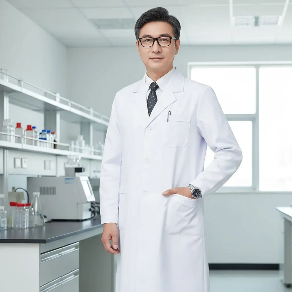 실험실 화학용 흰색 실험복 - 남녀공용 긴팔 & 반팔 의사 유니폼 세트