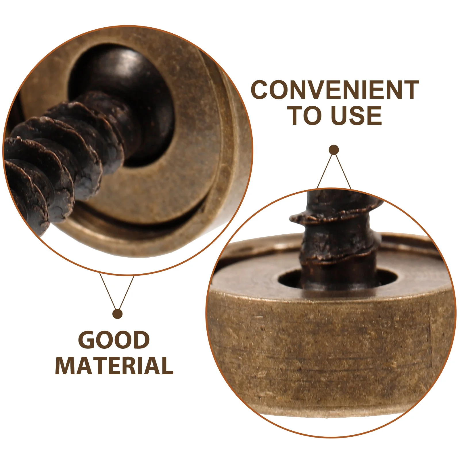 

8pcs Decorative Cap Screws Self Screws Decorative Cap Tapping Mirror Screw Cover Copper Furniture Hardware
