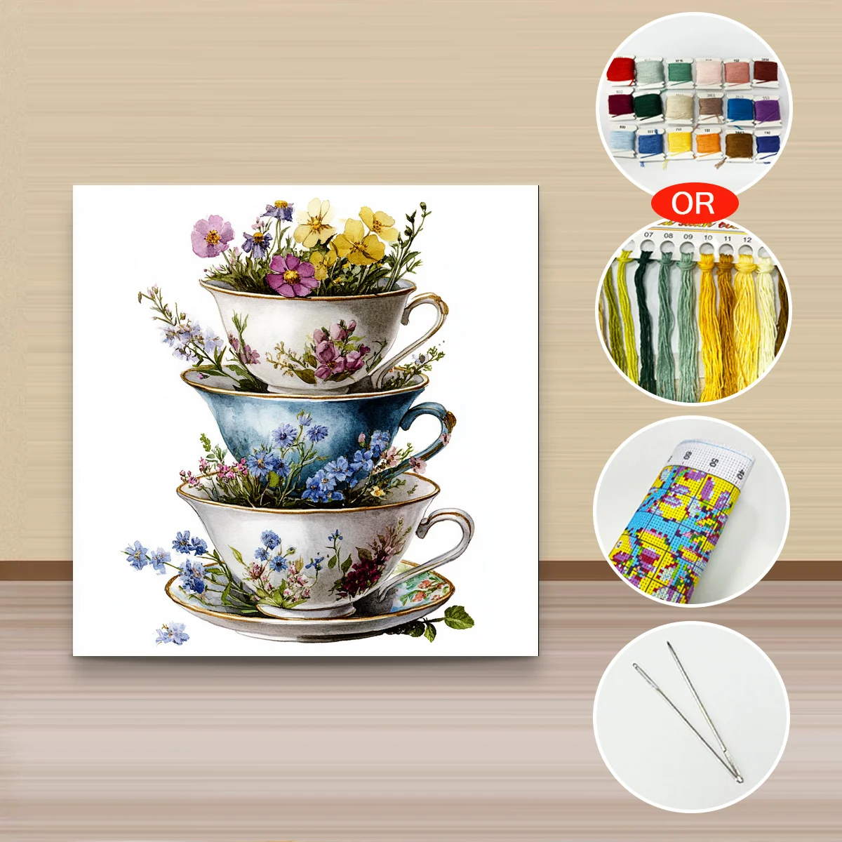 1 Stück 40x40 cm/15,74 Zoll, 11CT/14CT Kreuzstich-Set, DIY Valentinstagsgeschenk, Stickerei-Set für Festivals, Tiere – Detail 3