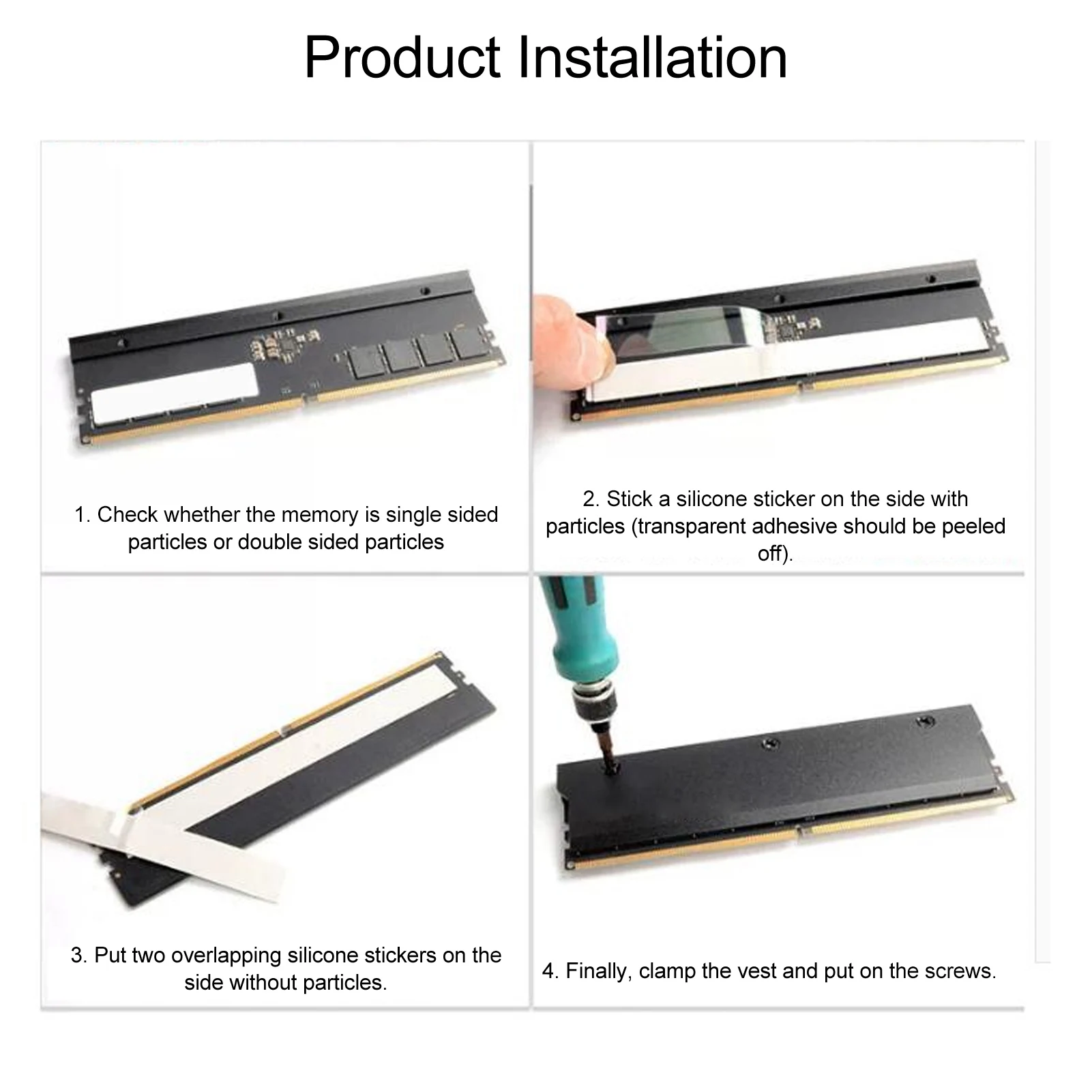 DDR5 المبرد ذاكرة الوصول العشوائي بالوعة الحرارة MEO PMOAB G سبائك الألومنيوم ذاكرة الوصول العشوائي برودة DDR5 المبرد لنظام تبريد المياه الكمبيوتر