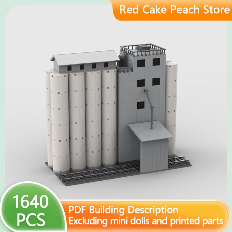 

City Street View Model MOC Building Bricks Grain Elevator And Silos Modular Technology Gifts Holiday Assemble Children Toys Suit