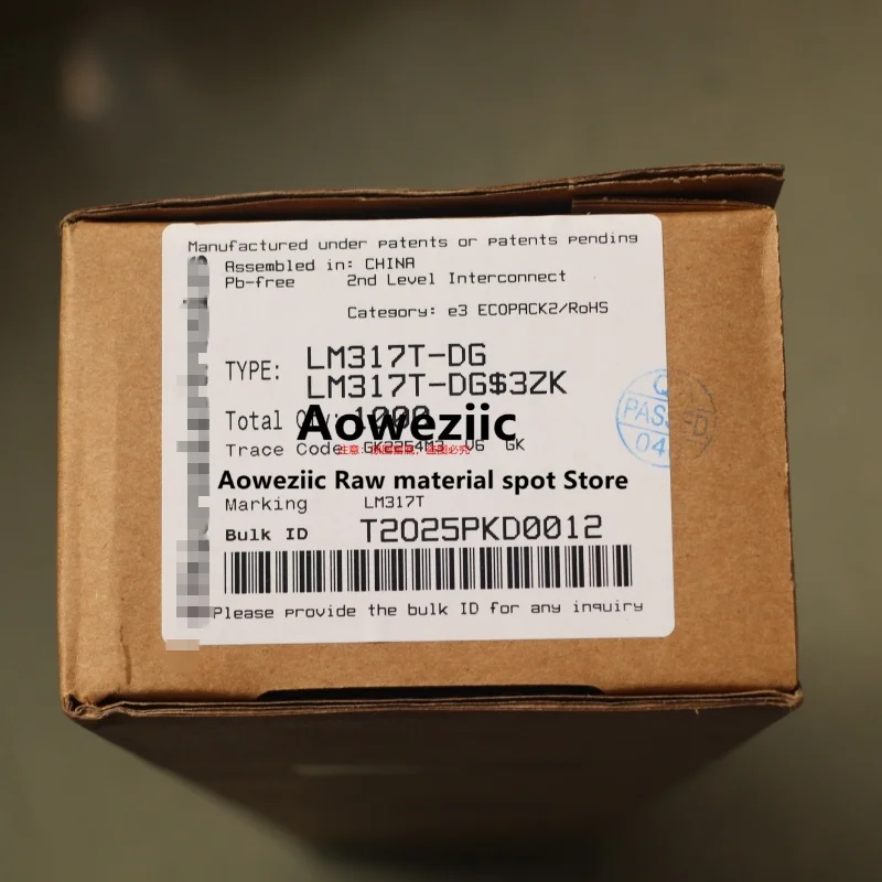 Aoweziic 2022 + 100 ٪ جديد المستوردة الأصلي LM317T LM317 TO-220 ثلاثة محطة منظم قابل للتعديل 1.2-37 فولت