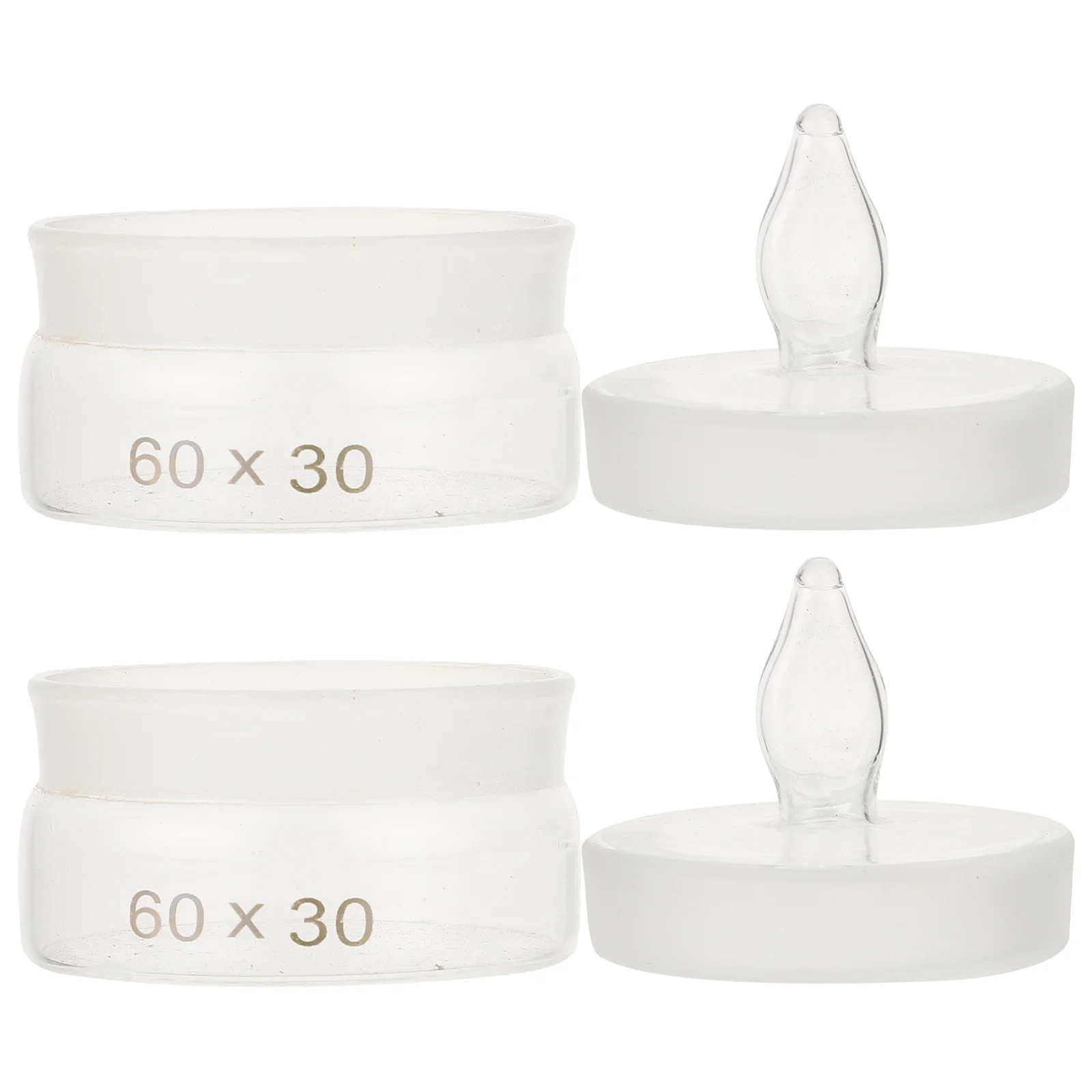 

2Pcs Laboratory Weighing Bottles High Quality Glass Instrument for Accurate Sample Measurement Experiment Chemistry Education