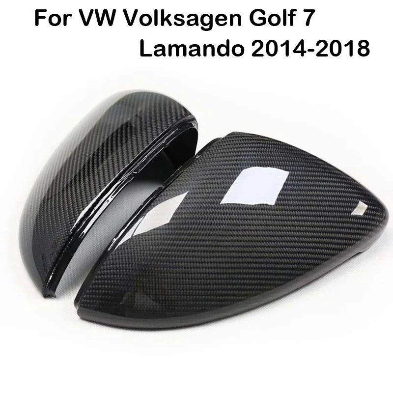 For VW Volkswagen Golf 7 MK7 Golf Sportsvan Touran 2016 2017 2018 2019 2020 Carbon Fiber Car Rearview Side Mirror Covers Caps