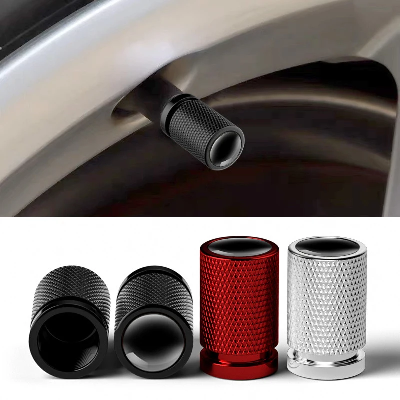 4PCS/Set New Metal No Logo Car Wheel Tire Valve Caps Covers Dust-proof Auto Parts For Car Truck Bicycles Motorcycles Accessories