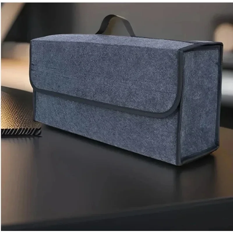 Car Interior Accessories Auto Trunk Soft Felt Storage Organizer Large Anti Slip Compartment Boot Box Tool Bag Multi Functional S