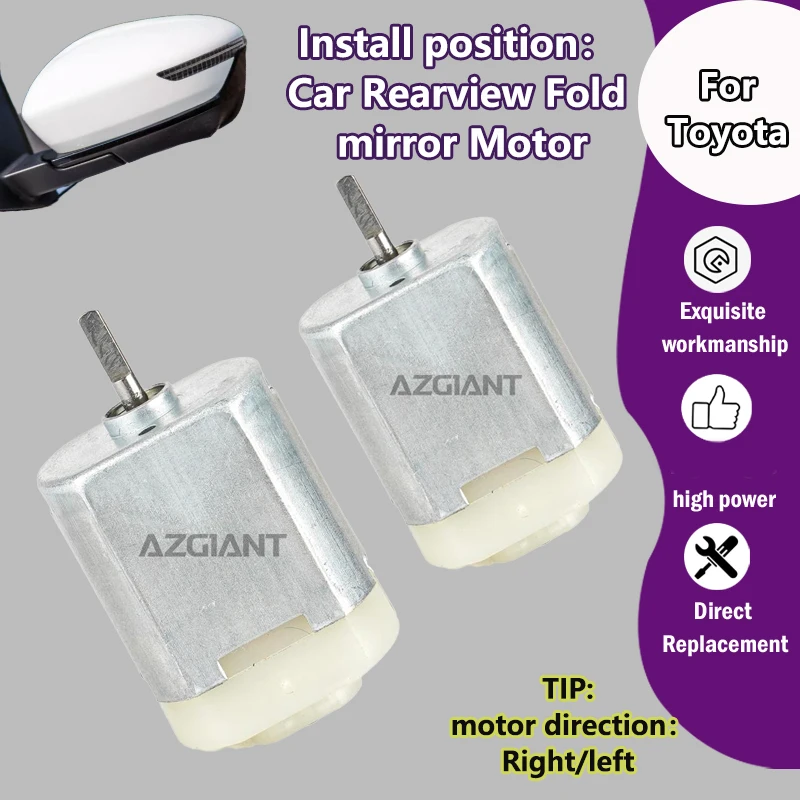 

AZGIANT Car Power Folding Unit Mirror adjust Motor For Toyota Land Cruiser LC200 LC100 LC150 prado 2700 4700/Crown MK14 replace