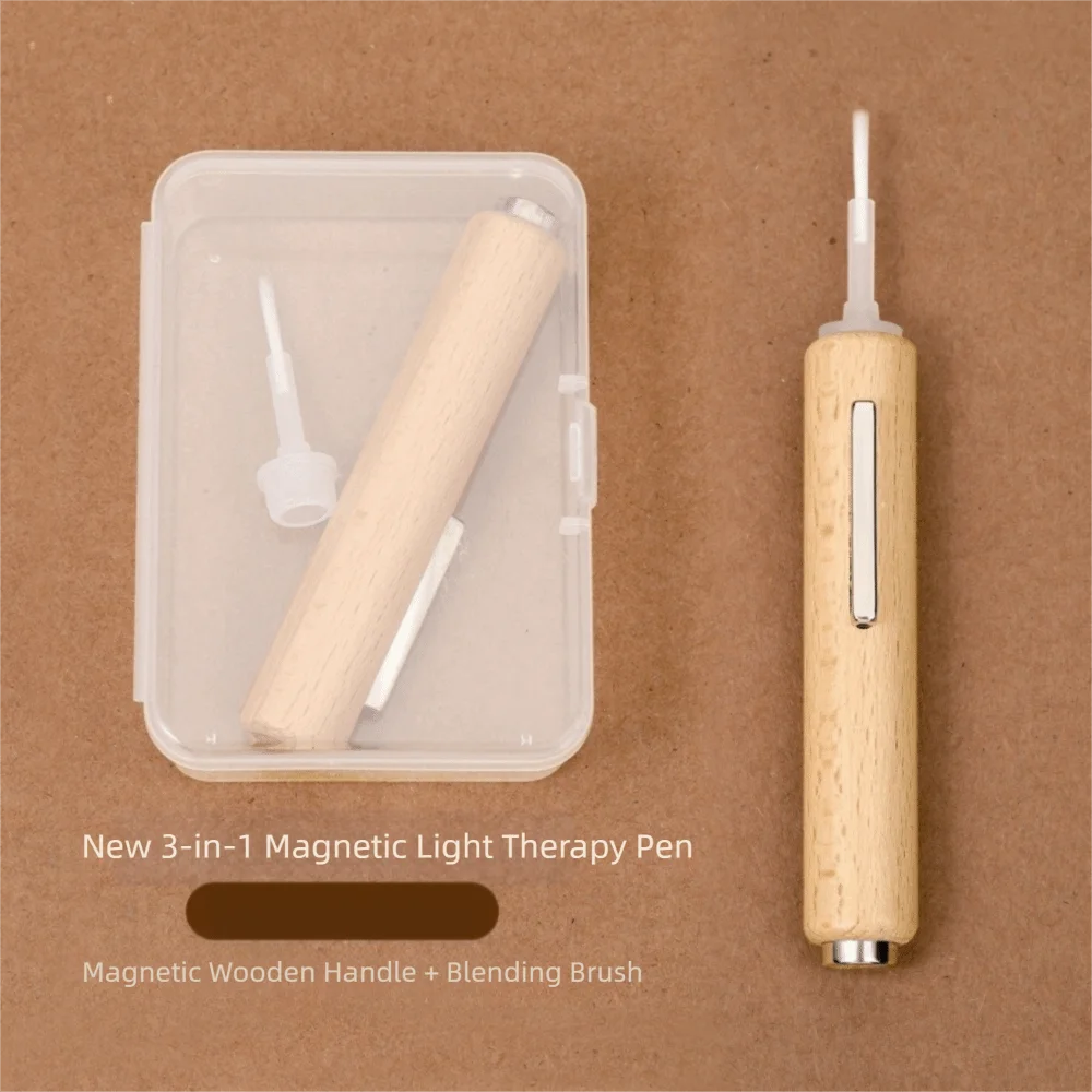 Austauschbare Bürstenköpfe, Nagelstift-Werkzeug-Set, 3-in-1, multifunktional, einfache Maniküre, Nagelkunst-Pinsel, starker Magnet, Maniküre-Werkzeug