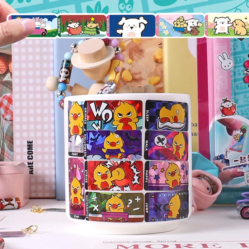 80/160 قطعة الساخن بيع الاطفال ألعاب أطفال ملصقات لطيف الإبداعية الملونة سوار مضحك القرطاسية عصا رولز هدية للفتيات