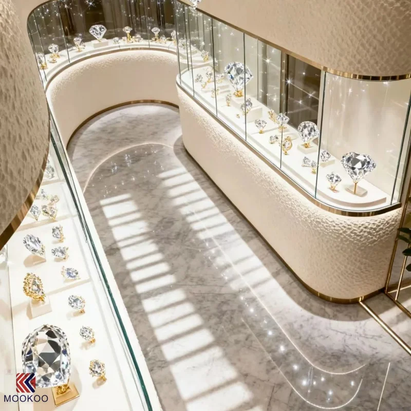 custom.High-End Customized Jewelry Display Cabinet - Premium Material & Glass High-Quality Showcase