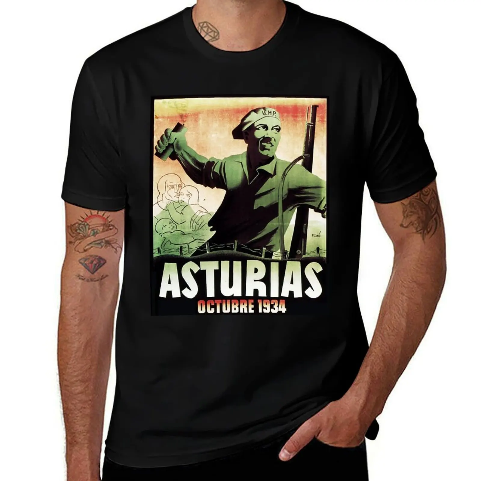 ASTURIAS OCTOBER 1934 T-Shirt Lightweight Casual Summer T-Shirt