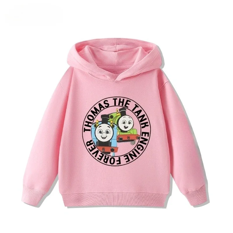 توماس ذا تانك محرك الكرتون نمط مطبوعة الخريف جديد الفتيان والفتيات الرياضة في الهواء الطلق مريحة هوديي الأعلى #5