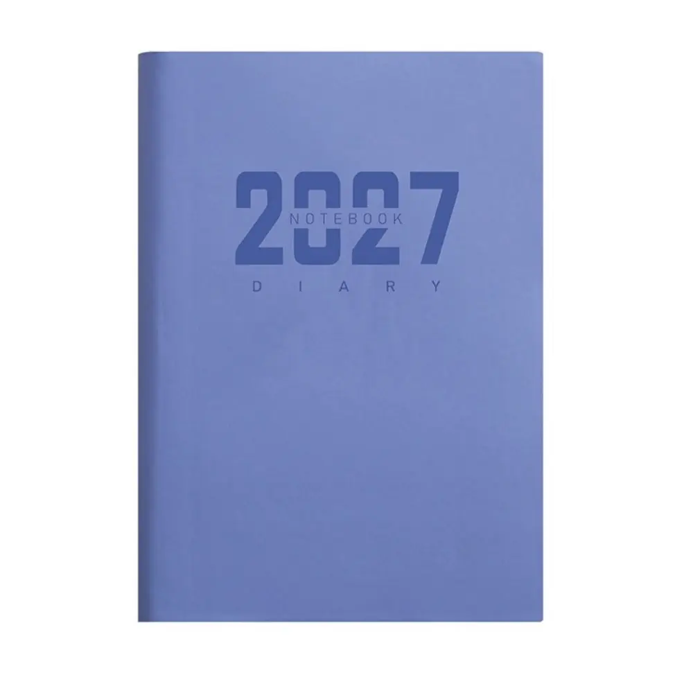 Portable A5 2027 Schedule Book To Do List Planner Reminder Agenda Book Textured PU Calendar Book Students