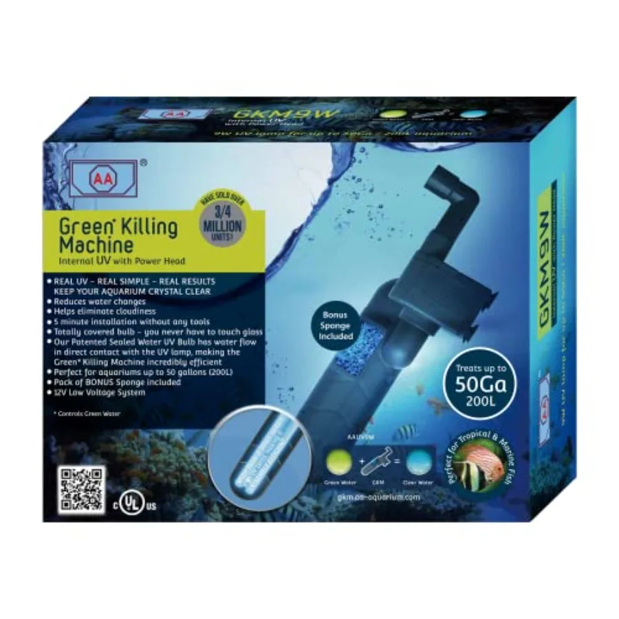 

GKM9W Internal UV for Aquariums up to 50GaBlack