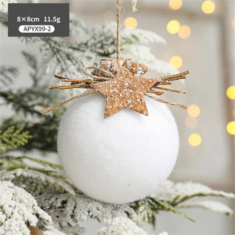 5/3/1pcs White Christmas Ball Snowflake Water Drop Bell Christmas Tree Ornament Xmas Hanging Pendants for Home Decor New Year