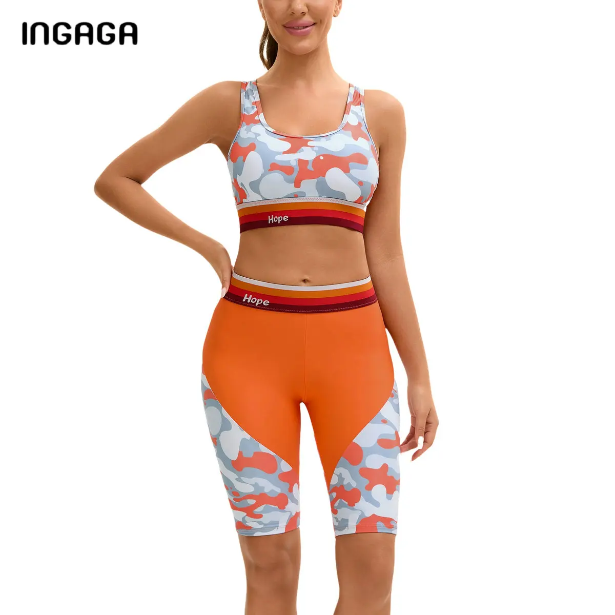 

Women's 2 Piece Rash Guard Built-in Bra Sport Swimsuit UV Sun Protection Swim Top Shirt Modest Swimwear