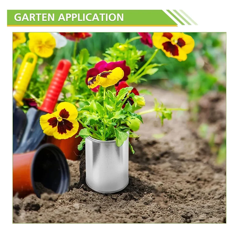 

RMWIN-Empty Paint Cans Withlids 1 Quart Paint Storage Containers 6 Pieces Metal Can Buckets Forpreserving Paint Withbottle