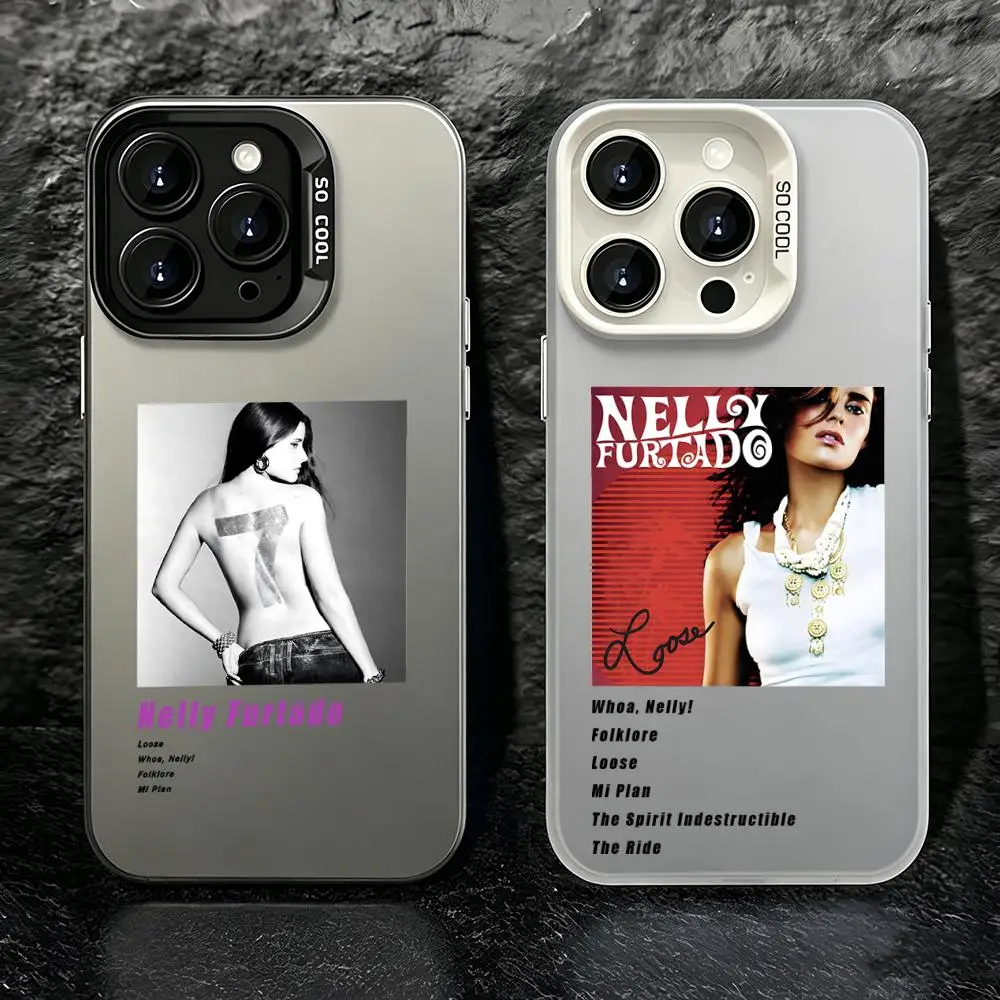 Funda para Teléfono Nelly Furtado, Fundas Premium para iPhone 16/15/14/13/12/17 Pro Max Plus, Resistentes al Amarilleamiento