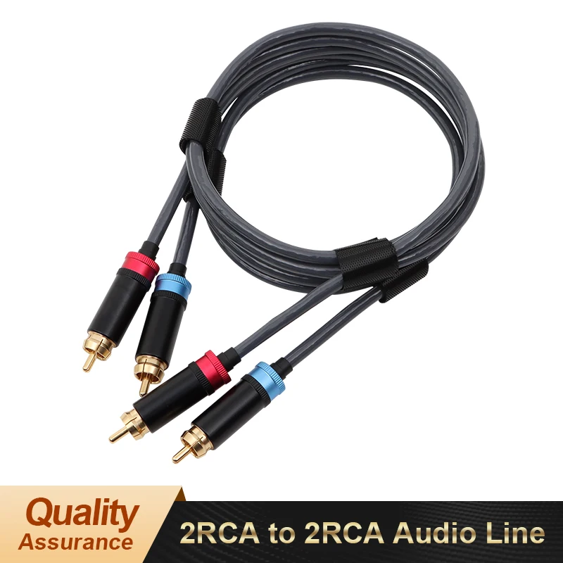 

ivipQ RCA Cable 2RCA Adapter Splitter 2RCA Male to 2 RCA Male Aux Audio Cable for TV PC Amplifiers DVD Theater Speaker Wire Cord