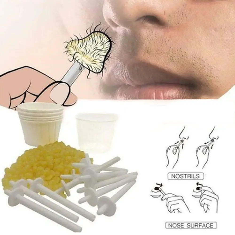 

1Set Nose Hair Removal Wax Trimmer Wax Bean Cleaning Tool Facial Hair Removal Wax Treatment Set-lip Hair Epilator Shaving Kit