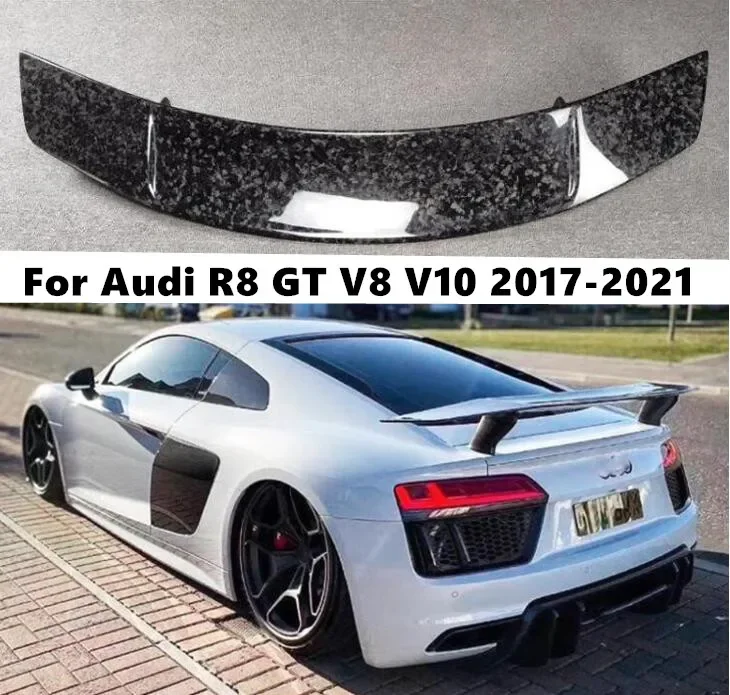 Spoiler For Audi R8 V8 V10 GT Coupe 2017 2018 2019 2020 2021 Wing Lip Tail Trunk Spoilers Real Carbon Fiber