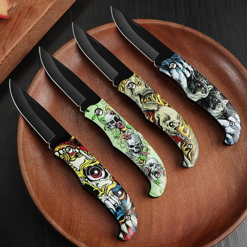 Home fruit knife portable folding knife stainless steel peeler high hardness multifunction portable mini knife TB9195