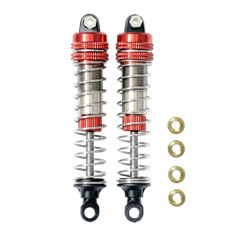 2Pcs Front Rear Shock Absorber Fit for XLH 9115 S911 9116 S916 9125 1/10 1/12 RC Car Upgrade Accessories,Red