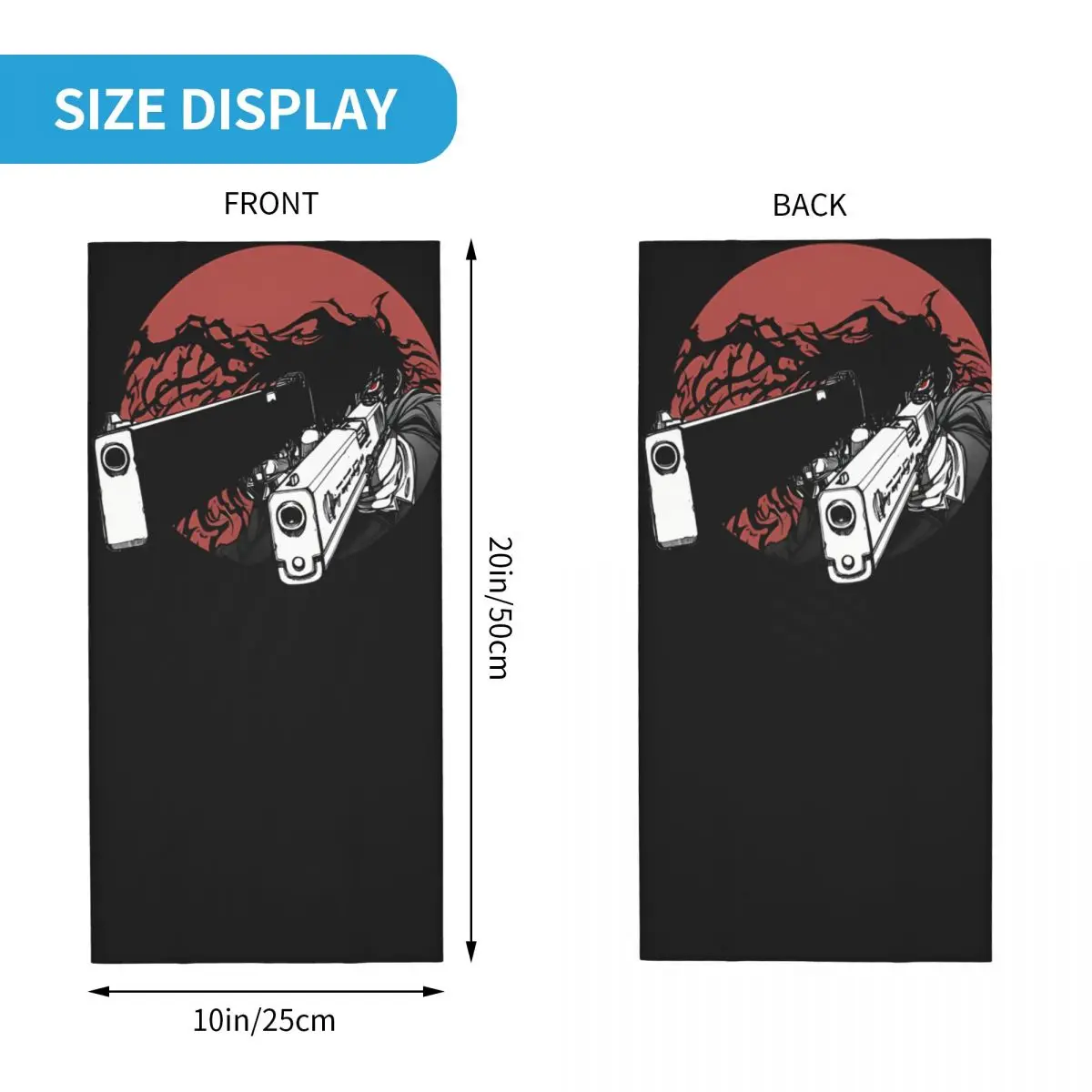 Alucard Bandana Neck Cover Motorcycle Club Hellsing Face Scarf Hiking Unisex Adult Windproof