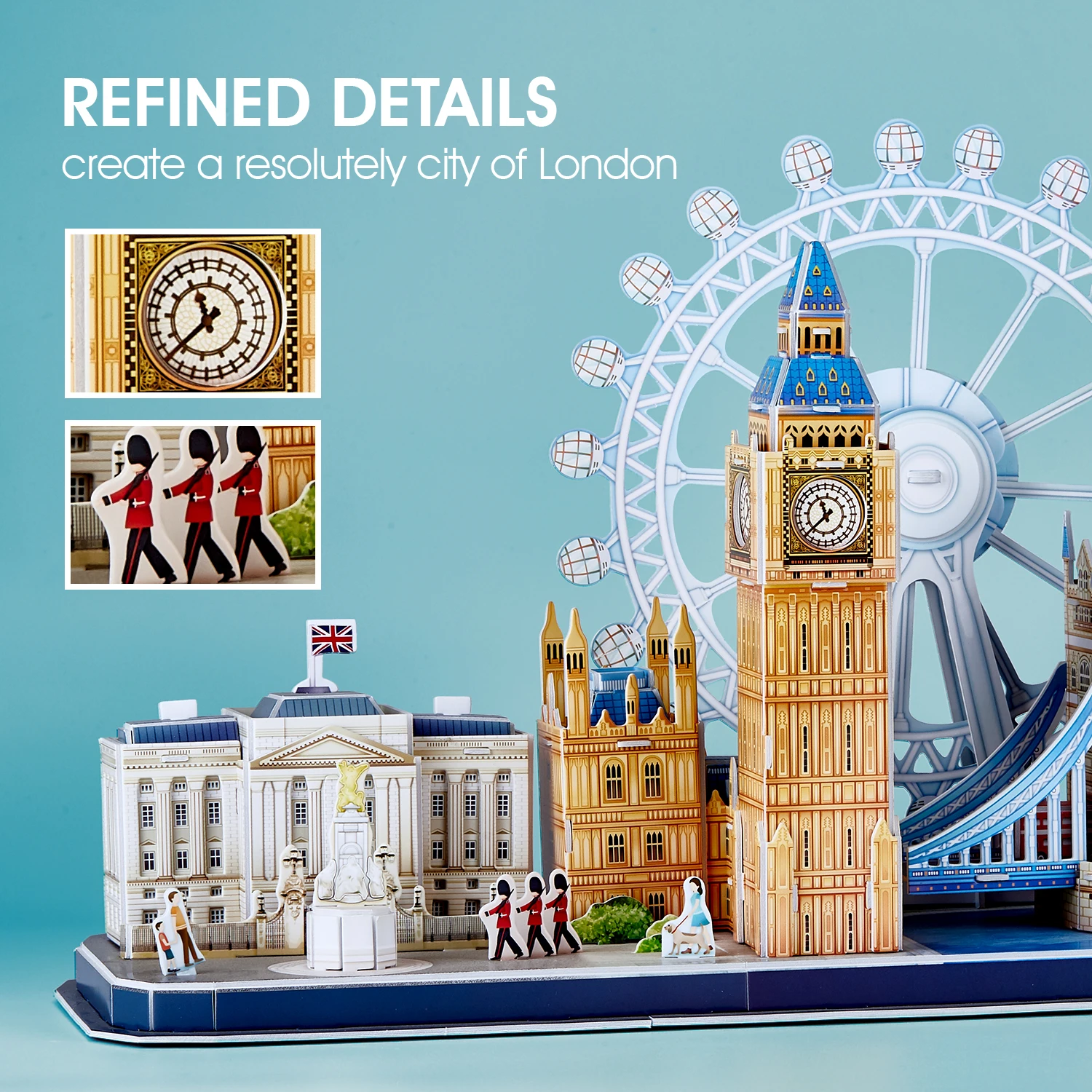 3D Puzzles for Adults London Cityline Puzzles for Gifts for Teenage Girls Architecture Building Gifts for Women Men, 107 Pieces