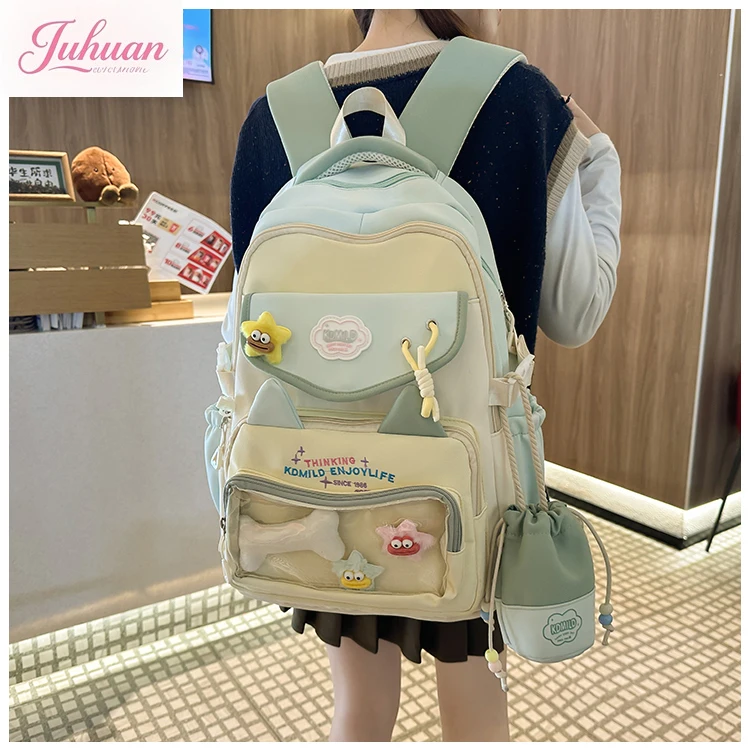 Japanese Transparent Lta Bag Candy Series Cute School Bags Girl Student Backpack Light Large Capacity Backpack Opening Ceremony