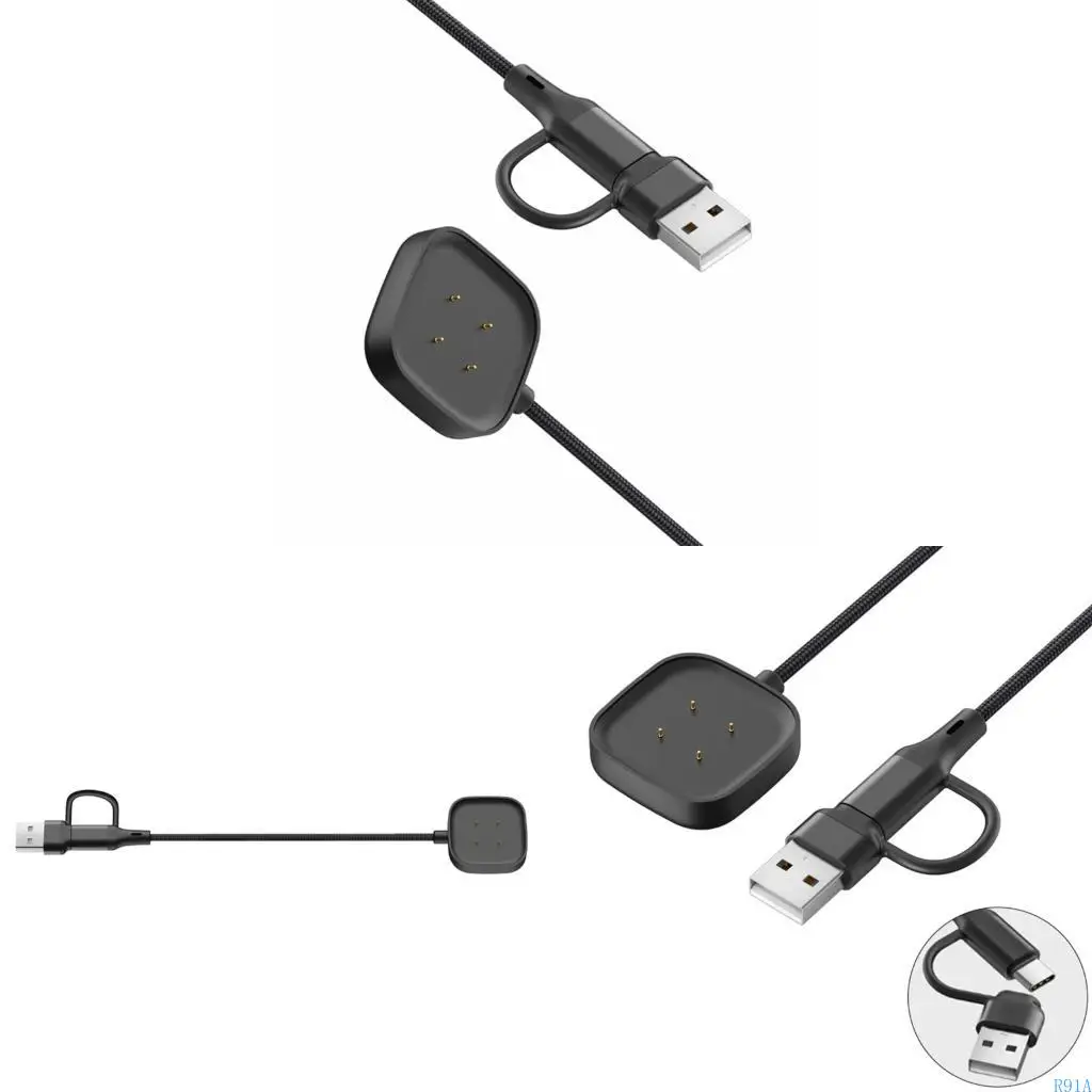 

R91A Легко для перевозки кабельной линии с магнитной зарядкой для магнитной зарядки для 4 3 Watch USB Fast Power Transfer