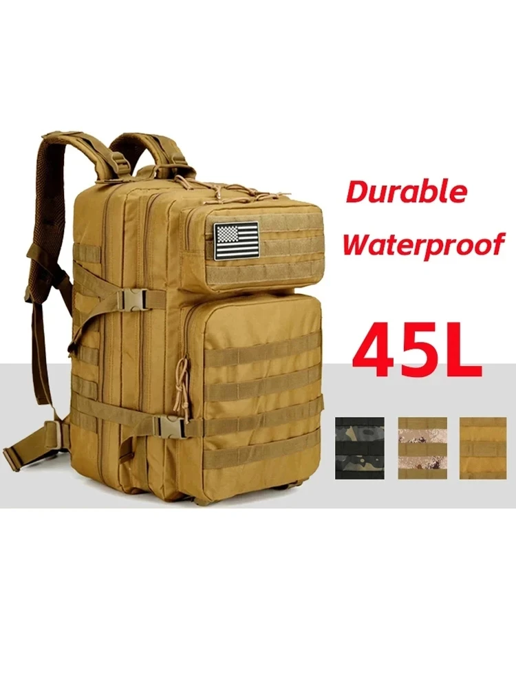 Outdoor Camouflage Mountaineering Bag Sport Travel Backpack For Men Women 45L Backpack Hiking Bag Camping Equipment