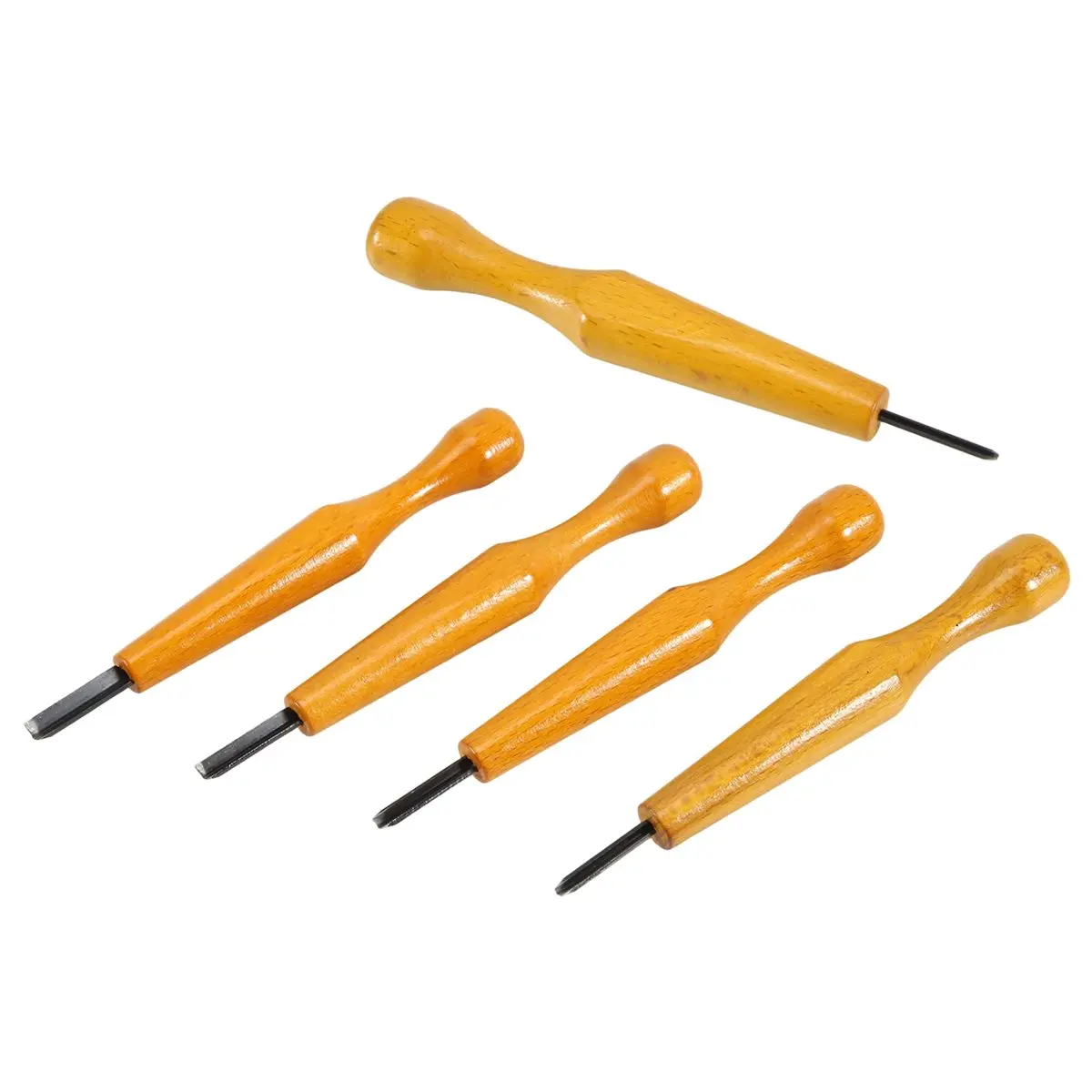【WSFS】 5 Pcs Carving Tools Set - Triangular Linoleum & Wood Carving Knifes Chisel V Shaped Tools for Linocut Printmaking