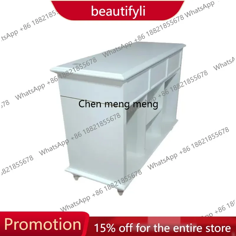 

01A Vevor Modern Reception Desks Front Desk Office Furniture Reception Desk Table Artificial Board Furniture