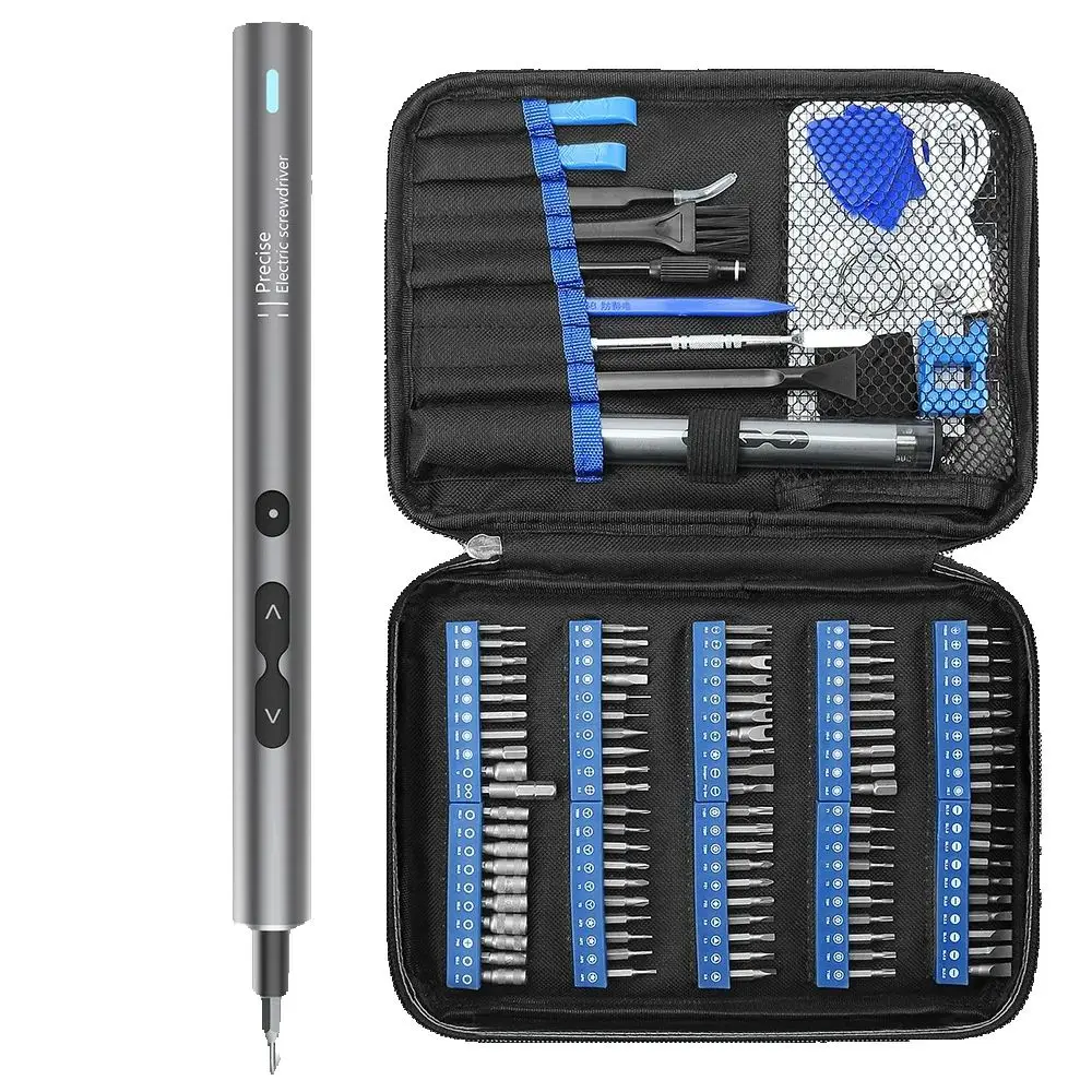 

120 in 1 Precision Electric Screwdriver for Xiaomi Phone Laptop Strong Magnetic Screwdrivers Mini Rechargeable Screwdriver Set