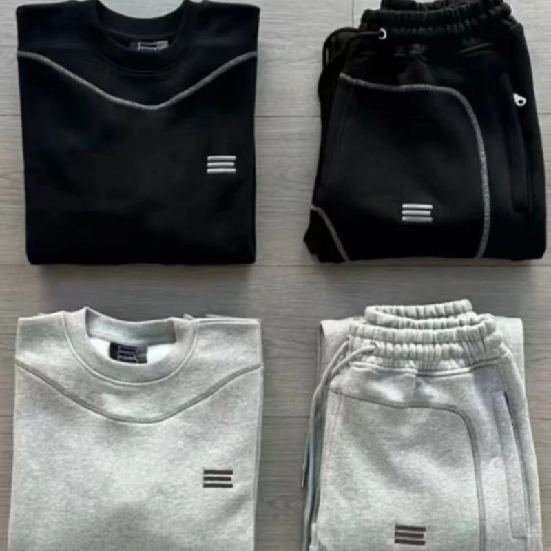 

Real Photo Embroidery Kroen Basic Hoodies All-match Loose Fit Male Clothing Women Men Sweatshirts