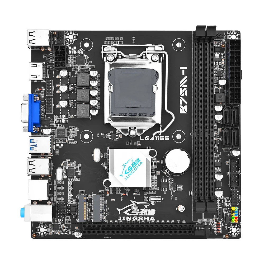 JINGSHA mini itx Motherboard Set B75 LGA 1155 comes Intel i5 3570 CPU and 2*8GB RAM itx motherboard Kit DIY PC computer combo