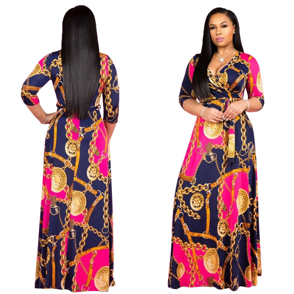 Women Sexy Bodycon Dress Beach Bohemian Maxi Splicing Floral Print Sexy Club Party Long Sleeve Long Dresses 2024