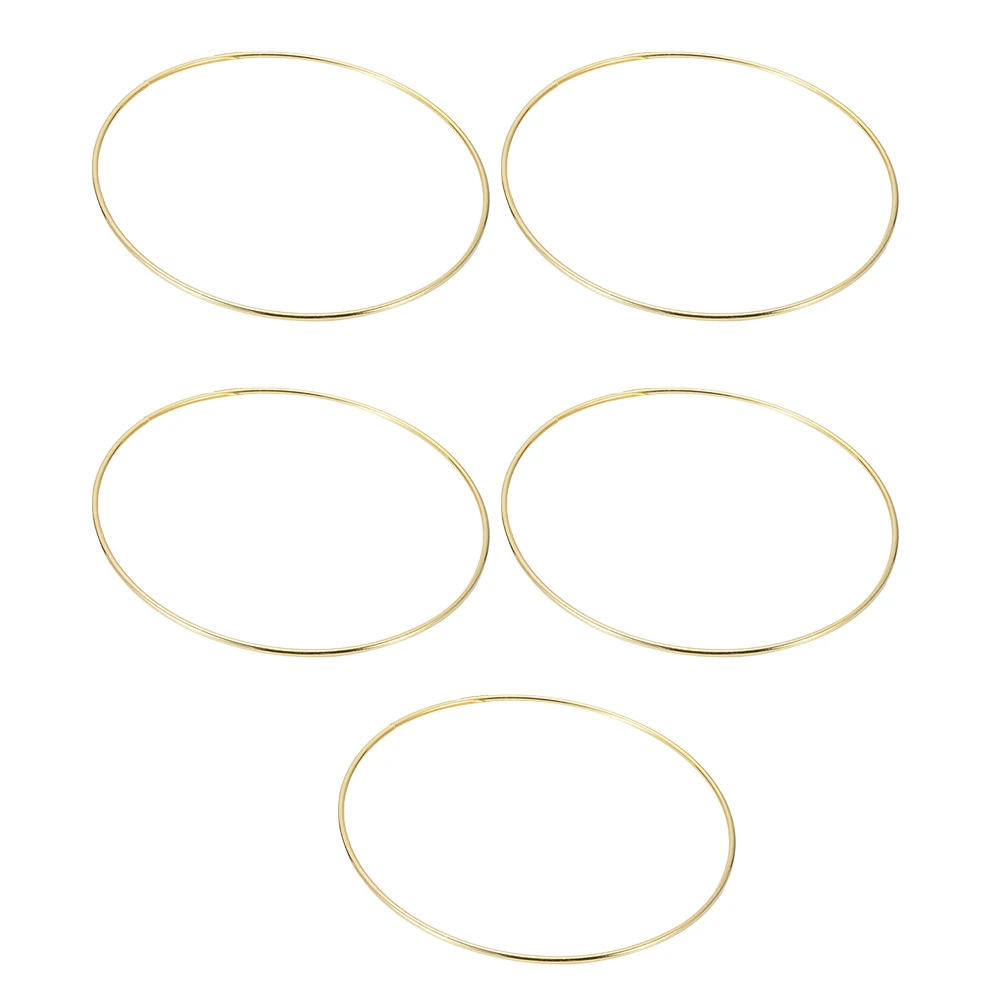 

5pcs Iron Wreath Dream Catcher DIY Craft Unfinished Metal Dream Catcher Accessory Hoops Round Diy Craft Tool Shape Home Decor