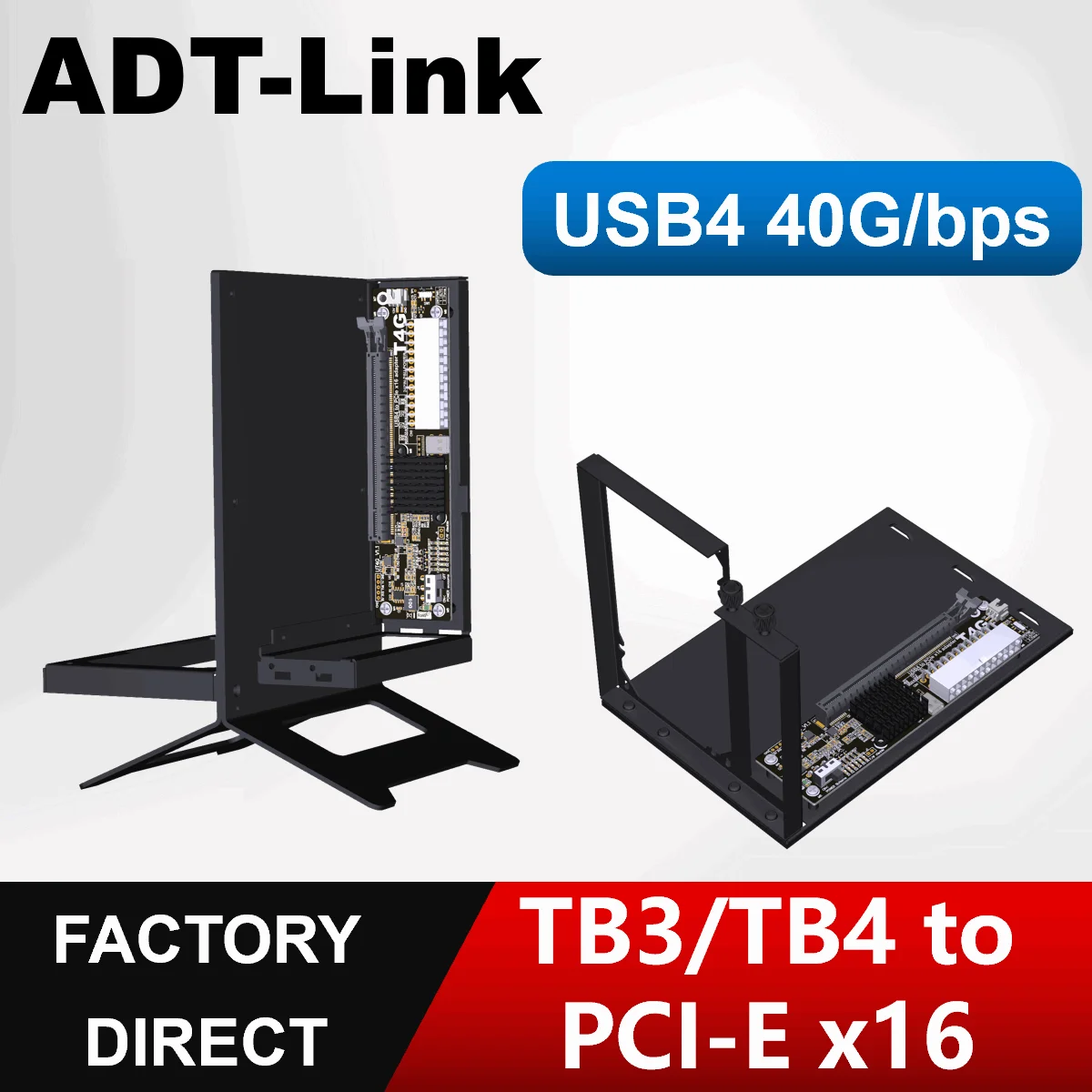 ADT-Link UT4G External eGPU Adapter USB4/Thunderbolt TB3/TB4 to PCIe x16 PCIe 4.0 x4 GPU Dock For NUC ITX STX Laptop Gaming PC