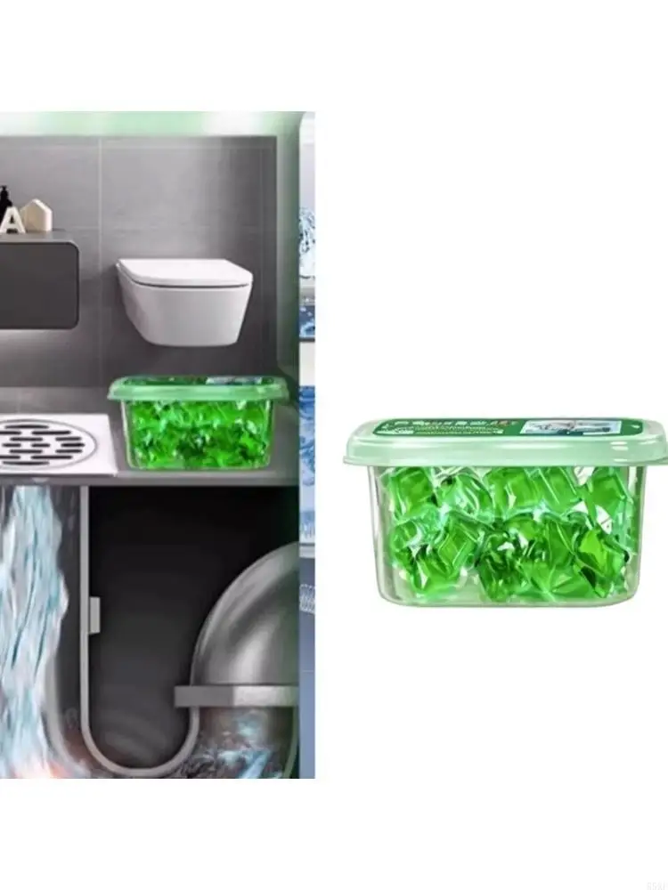 Sewer Gas Odor Remover 30 Beads Water Soluble Drain Pipe Deodorizer For Kitchen Bathroom Laundry Area Deep Cleaning 55KF