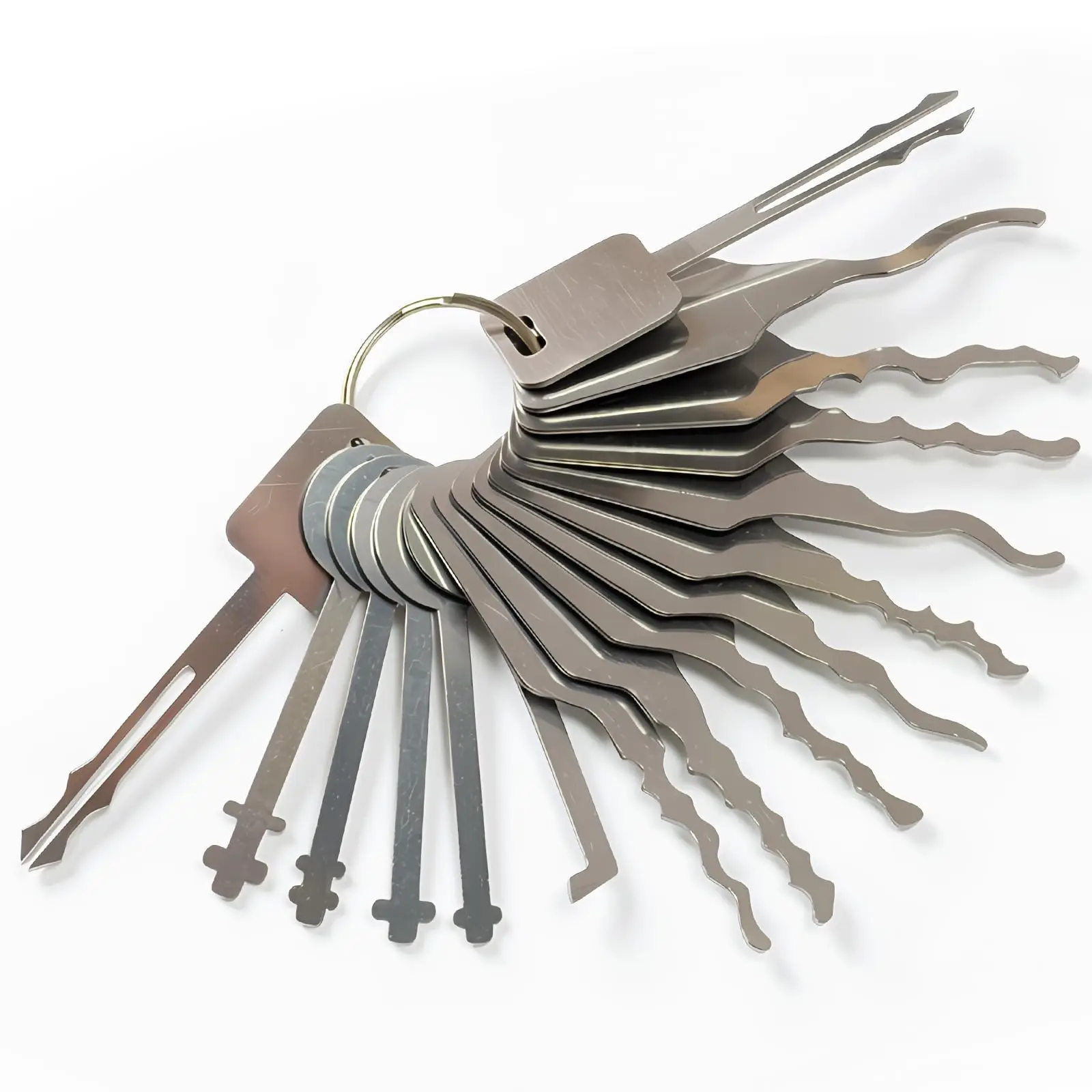 16 Pcs Stainless Steel Hook Set Repair Tools Car Pick Kit Hand Tools for Automobiles Cabinet Toolbox Repair