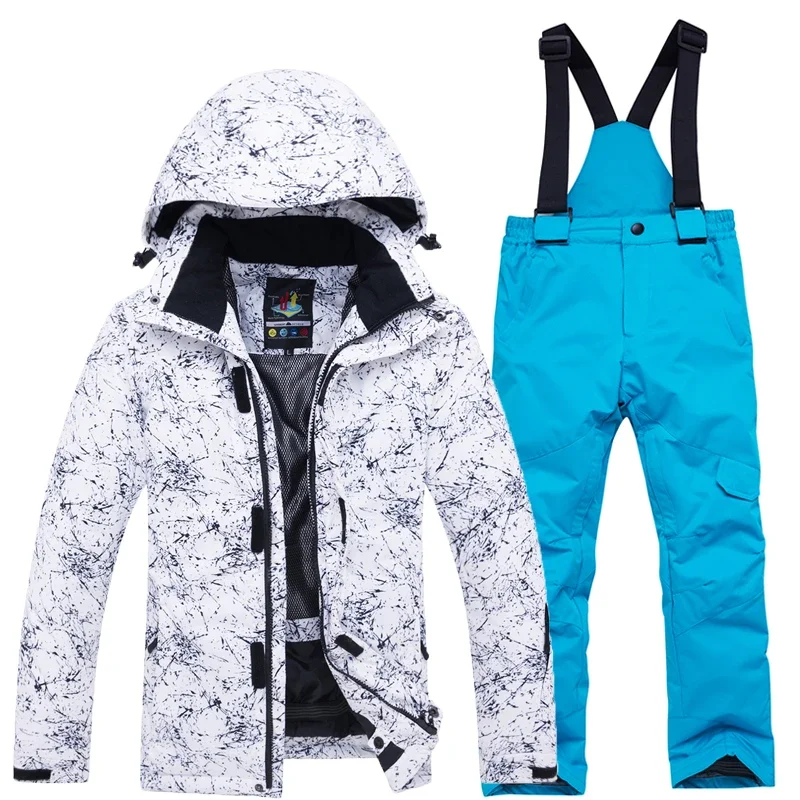 Winter Girls And Boys Ski Suit  Snow Mountaineering Camping Jacket + Pants Windproof Waterproof And Warm Snowboarding And Skiing