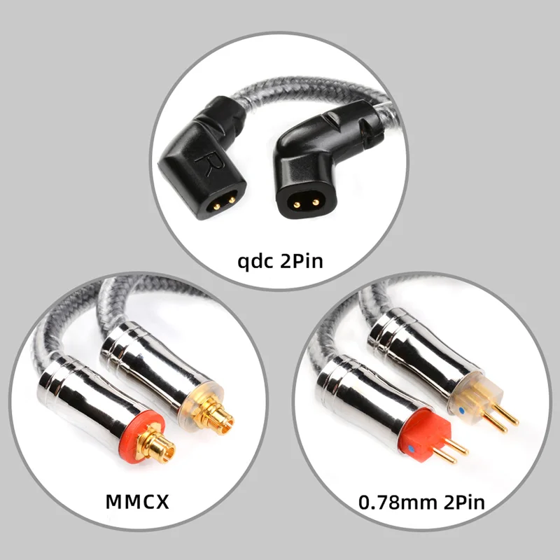 NiceHCK JIALAI JLDT2 Kostengünstiges OCC-HiFi-Kabel-Upgrade, ersetzt Draht 3,5/2,5/4,4 mm MMCX/QDC/0,78 mm 2-polig für NRA ZEX ZAS DQ6