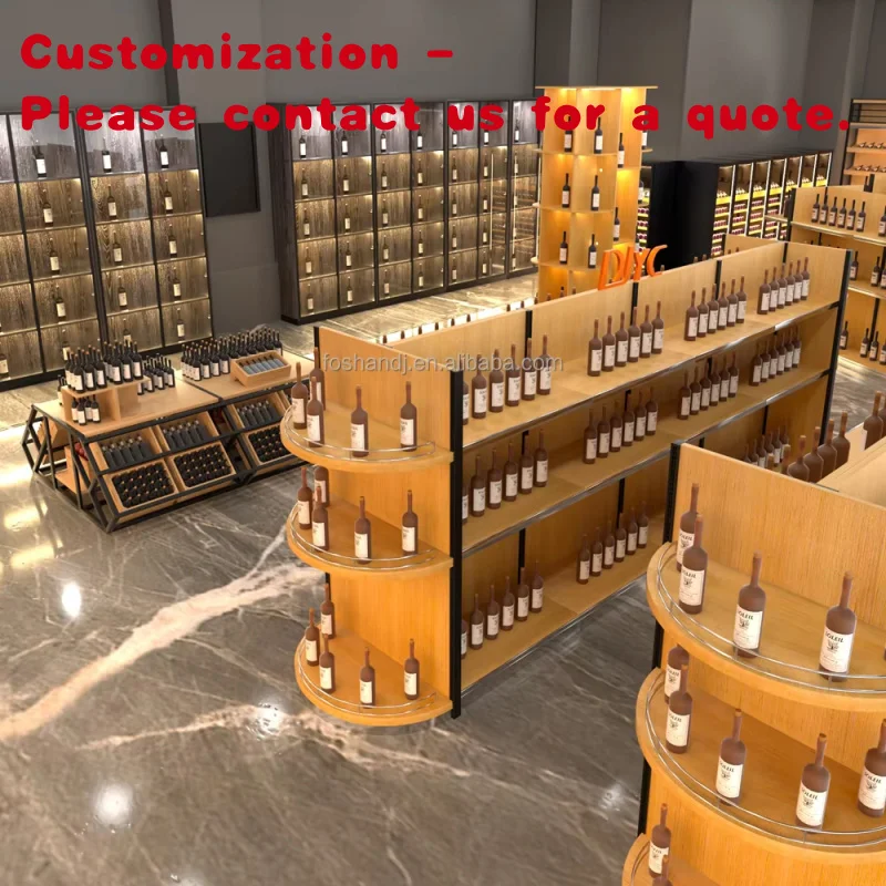 

custom.Good Design Shop Fitting Modern Wine Rack Store Design Retail Factory Price Display Shelf