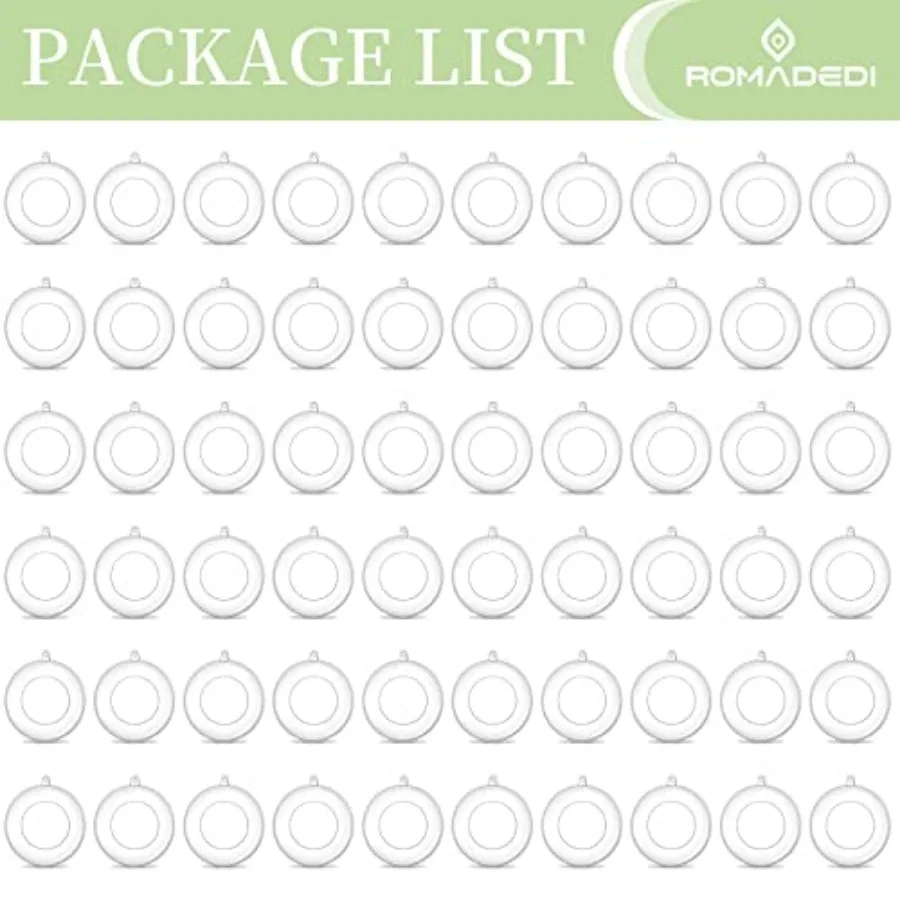 Tealight Holders Globes Fillable Acrylic: Bulk Hanging Tea Light Ball Bulb 3.15'' Ornaments Fillable for Party Wedding Centerpi - view 6