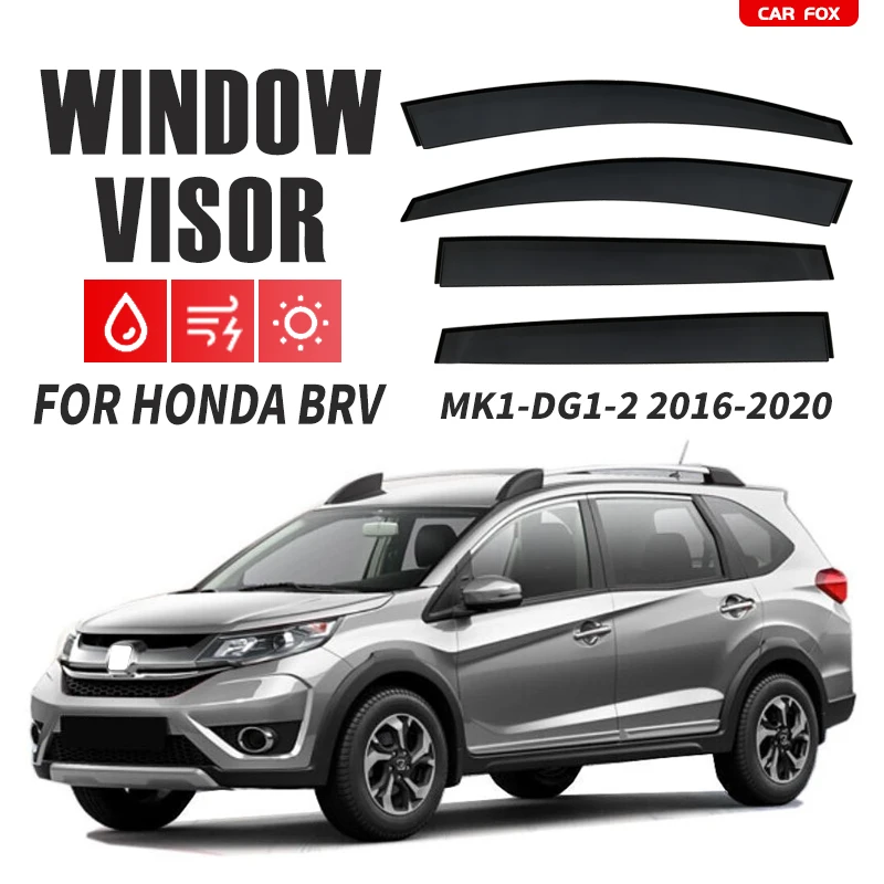 

For HO-NDA BRV MK1-DG1-2 2016-2020 Plastic Window Visor Vent Shades Sun Rain Deflector Guard 4PCS/SET BR-V 2016-2020