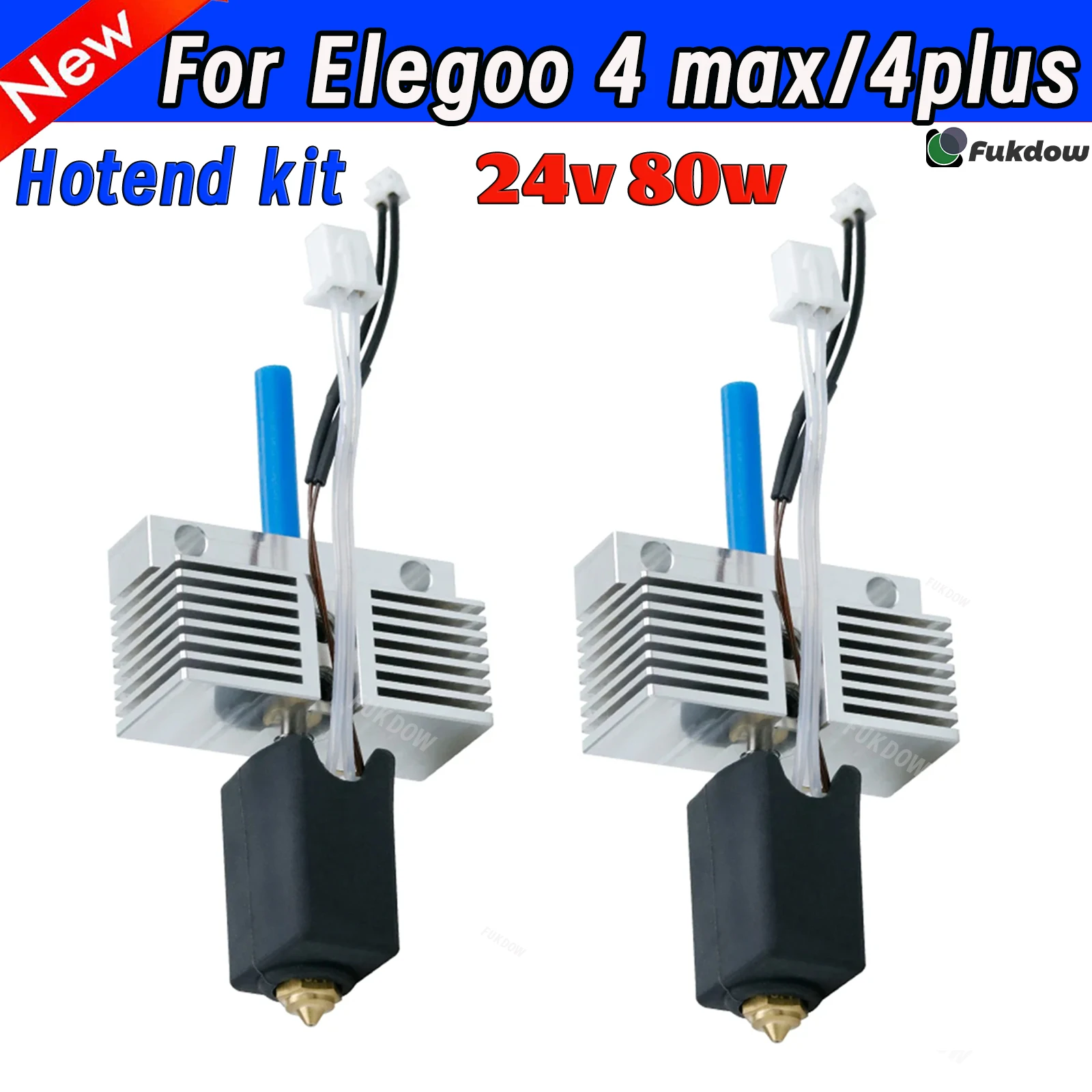 For ELEGOO Neptune 4 Plus Max Hotend 24V 80W Kit Brass Hardened Steel Nozzle High speed 3D Printer Accessories For elegoo 4 Plus