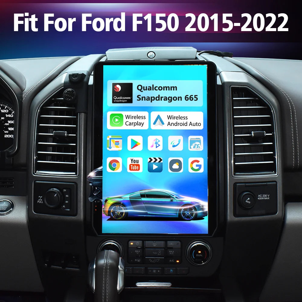 

14,5-дюймовый сенсорный экран автомобильного радио для Ford F150 2015-2021 Android GPS авторадио мультимедийный видеоплеер Carplay